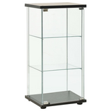 vidaXL Storage Cabinet Tempered Glass Black - Organize Your Space in Style