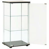 vidaXL Storage Cabinet Tempered Glass Black - Organize Your Space in Style