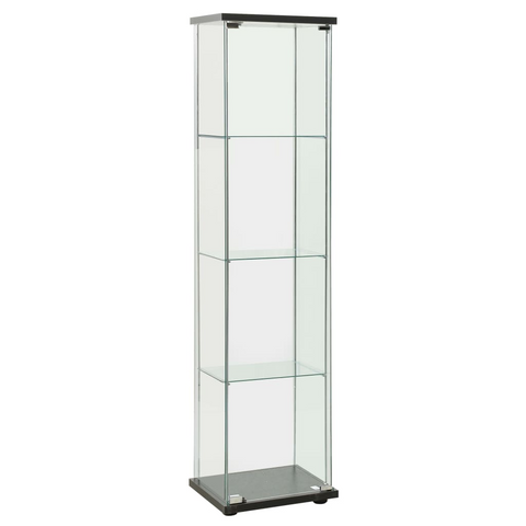 vidaXL Storage Cabinet Tempered Glass Black | Organize Your Space