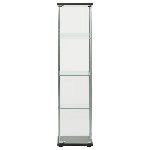 vidaXL Storage Cabinet Tempered Glass Black | Organize Your Space