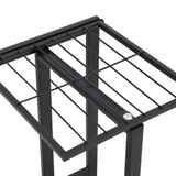 vidaXL 4-Floor Flower Stand 16.9"x8.7"x29.9" Black Metal - Display Your Plants in Style