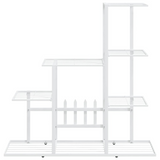 Shop vidaXL Flower Stand 37.2"x9.8"x34.6" White Metal - Free Shipping