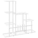 Shop vidaXL Flower Stand 37.2"x9.8"x34.6" White Metal - Free Shipping