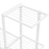 Shop vidaXL Flower Stand 37.2"x9.8"x34.6" White Metal - Free Shipping