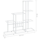 Shop vidaXL Flower Stand 37.2"x9.8"x34.6" White Metal - Free Shipping