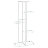 vidaXL 5-Floor Flower Stand 16.9"x8.7"x38.6" White Metal - Sturdy and Stylish Plant Display