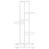 vidaXL 5-Floor Flower Stand 16.9"x8.7"x38.6" White Metal - Sturdy and Stylish Plant Display