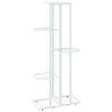 vidaXL 5-Floor Flower Stand 16.9"x8.7"x38.6" White Metal - Sturdy and Stylish Plant Display