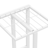 vidaXL 5-Floor Flower Stand 16.9"x8.7"x38.6" White Metal - Sturdy and Stylish Plant Display