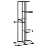 vidaXL 5-Floor Flower Stand 16.9"x8.7"x38.6" Black Metal - Sturdy and Stylish Plant Rack