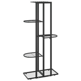 vidaXL 5-Floor Flower Stand 16.9"x8.7"x38.6" Black Metal - Sturdy and Stylish Plant Rack