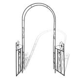 vidaXL Garden Arch Door - Elegant Flower Design for Climbing Plants