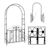 vidaXL Garden Arch Door - Elegant Flower Design for Climbing Plants