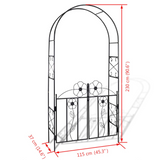 vidaXL Garden Arch Door - Elegant Flower Design for Climbing Plants