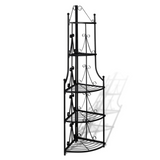 vidaXL Corner Plant Rack Black 14.2"x23.6"