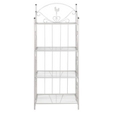 vidaXL Plant Rack White Square - Durable Steel Construction | Rust-Proof | Eye-Catching Design