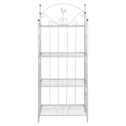 vidaXL Plant Rack White Square - Durable Steel Construction | Rust-Proof | Eye-Catching Design