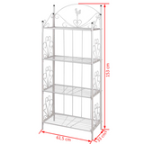 vidaXL Plant Rack White Square - Durable Steel Construction | Rust-Proof | Eye-Catching Design