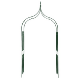 vidaxXL Garden Arch Spike Design Climbing Plants Dark Green - Enhance Your Garden with Style