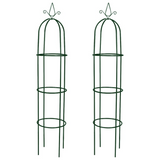 vidaXL Garden Arch Tower 2 pcs - Durable Iron, Weather Resistant