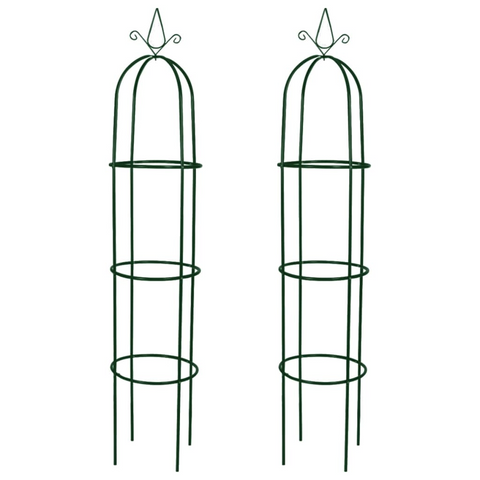 vidaXL Garden Arch Tower 2 pcs - Durable Iron, Weather Resistant