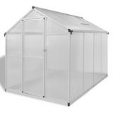 vidaXL Reinforced Aluminum Greenhouse with Base Frame 49.5ft²