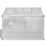 vidaXL Reinforced Aluminum Greenhouse with Base Frame 49.5ft²