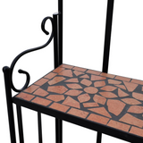 vidaXL Plant Stand Display Terracotta Color Mosaic Pattern