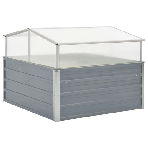 vidaXL Greenhouse 39.4"x39.4"x33.5" Galvanized Steel Gray