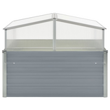 vidaXL Greenhouse 39.4"x39.4"x33.5" Galvanized Steel Gray