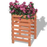 vidaXL Planter 14.9"x14.1"x23.6" Wood - Stylish, Durable, and Space-Saving