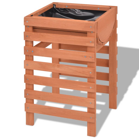 vidaXL Planter 14.9"x14.1"x23.6" Wood - Stylish, Durable, and Space-Saving