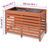 vidaXL Planter 39.3"x19.6"x27.9" Wood - Stylish and Sturdy Garden and Patio Plant Bed