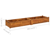 vidaXL Garden Raised Bed Acacia Wood 78.7"x19.7"x9.8" - Durable and Stylish