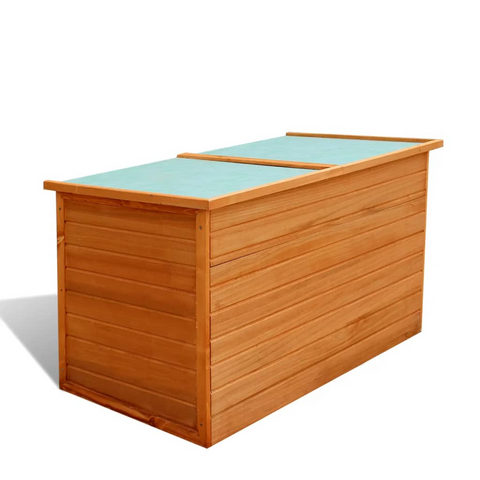 vidaXL Patio Storage Box 49.6"x28.3"x28.3" Wood - Waterproof Outdoor Storage Solution