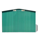 vidaXL Garden Storage Shed Green Metal 101.2"x80.7"x70.1"