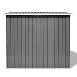 vidaXL Garden Storage Shed - Gray Metal 101.2"x80.7"x70.1"