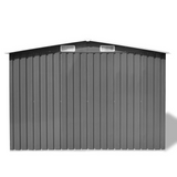 vidaXL Garden Storage Shed - Gray Metal 101.2"x80.7"x70.1"