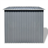 vidaXL Garden Shed Gray Metal 74.8"x48.8"x71.3" - Durable Storage Solution