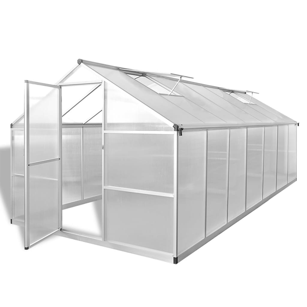 vidaXL Greenhouse Reinforced Aluminum 113.3 ft² - Protect Your Plants with this Spacious Greenhouse