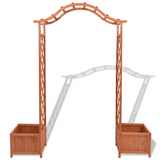 vidaXL Trellis Rose Arch with Planters - Enhance Your Outdoor Space