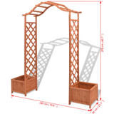 vidaXL Trellis Rose Arch with Planters - Enhance Your Outdoor Space