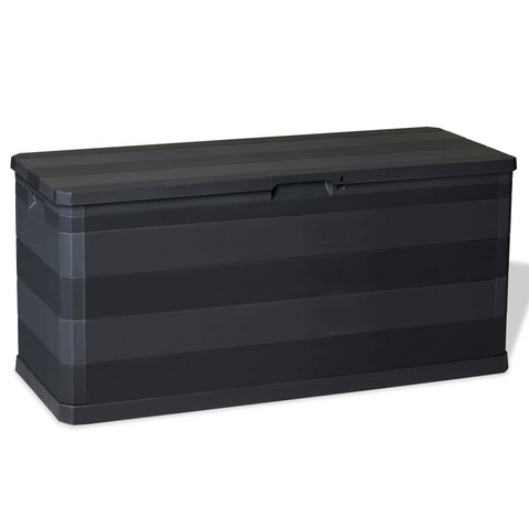 vidaXL Patio Storage Box Black 46.1"x17.7"x22" - Outdoor Garden Storage Solution