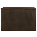 vidaXL Patio Storage Box Brown 59"x39.4"x39.4" Poly Rattan - Outdoor and Indoor Storage Chest