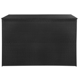 vidaXL Patio Storage Box Black 59"x39.4"x39.4" Poly Rattan - Outdoor and Indoor Storage Solution