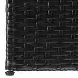 vidaXL Patio Storage Box Black 59"x39.4"x39.4" Poly Rattan - Outdoor and Indoor Storage Solution