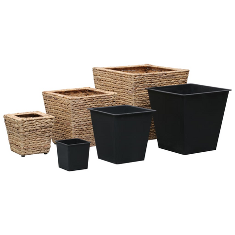 vidaXL Garden Raised Beds 3 pcs Water Hyacinth - Rustic-Style Planters for Your Home