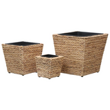 vidaXL Garden Raised Beds 3 pcs Water Hyacinth - Rustic-Style Planters for Your Home