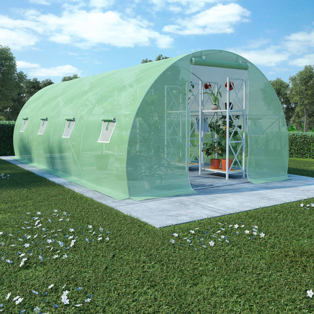 vidaXL Greenhouse 193.8 ft² 236.2"x118.1"x78.7"