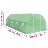 vidaXL Greenhouse 193.8 ft² 236.2"x118.1"x78.7"